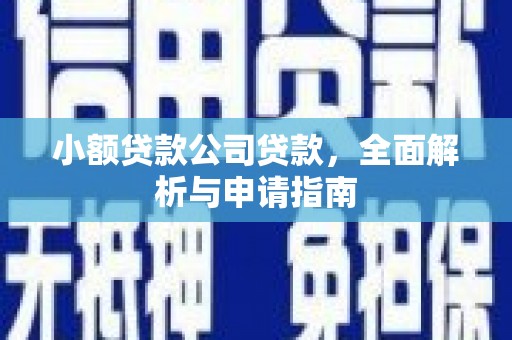 钟山小额贷款公司贷款，全面解析与申请指南