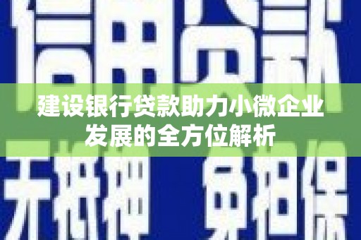 钟山建设银行贷款助力小微企业发展的全方位解析