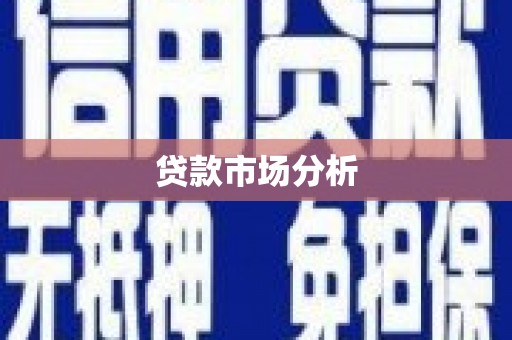 钟山贷款市场分析