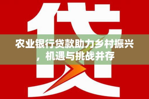 钟山农业银行贷款助力乡村振兴，机遇与挑战并存